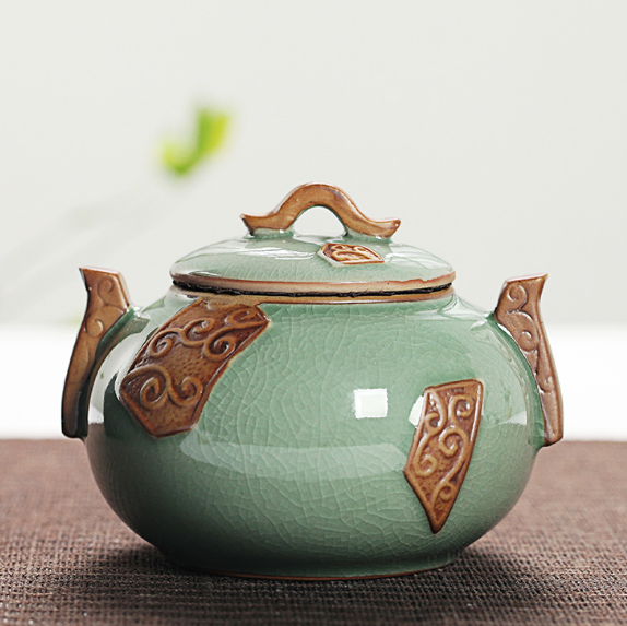 福建哥窯茶葉罐供應(yīng)商 批發(fā)白茶罐 茶葉罐陶瓷 哥窯茶葉罐 中號醒茶罐 密封罐子 禮品陶瓷白茶罐廠家