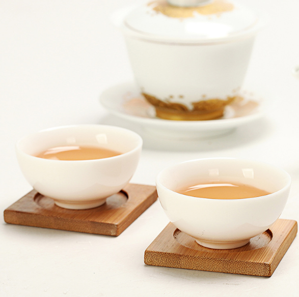 福建托盤茶杯供應商 批發(fā)杯墊 工藝品日式竹木圓杯墊木質(zhì)圓托盤茶杯隔熱墊廠家