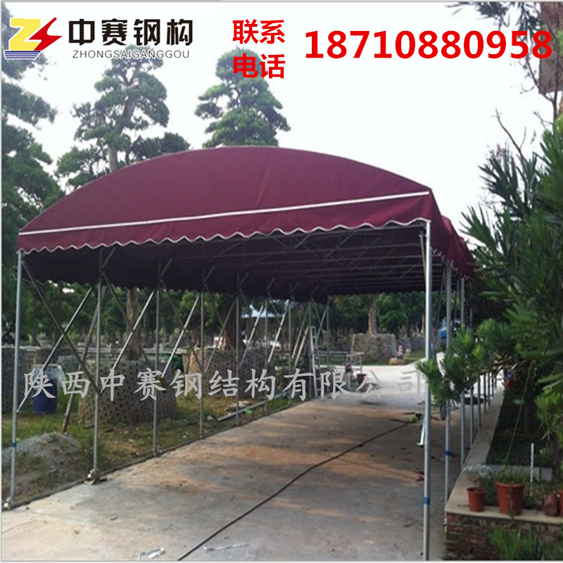 戶外擺攤蓬大型折疊倉儲蓬推拉雨棚活動伸縮帳篷 推拉雨棚活動伸縮帳篷固定蓬