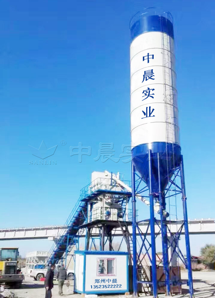 HZS35混凝土攪拌站_鄭州中晨廠家*_質(zhì)優(yōu)價廉?dāng)嚢枵?  title=