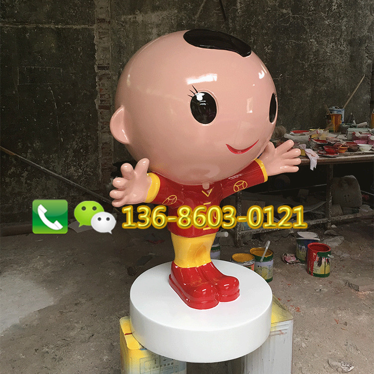 室內(nèi)創(chuàng)意卡通雕塑樹脂纖維卡通福娃雕塑玻璃纖維卡通雕塑定做 創(chuàng)意卡通雕塑樹脂纖維雕塑