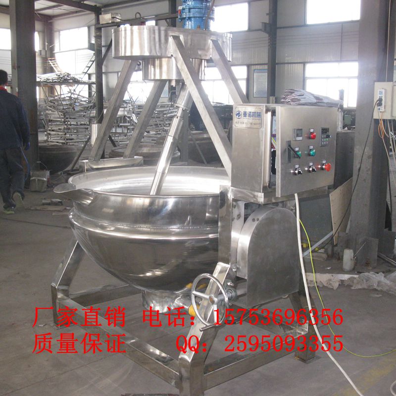 簡易行星夾層鍋，蒸汽攪拌炒鍋，重諾攪拌蒸煮鍋廠家 簡易行星夾層鍋，蒸汽攪拌炒鍋