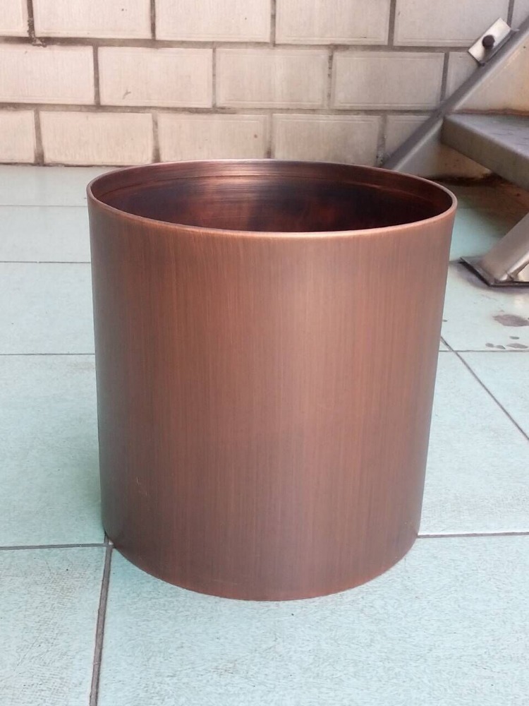不銹鋼鍍紫銅花盆