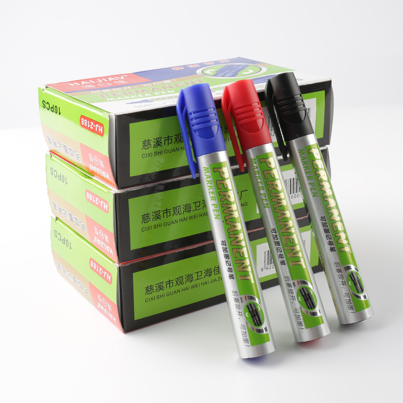 直銷 油性記號(hào)筆2188 可加墨記號(hào)筆 紅藍(lán)黑,大頭筆/馬克筆