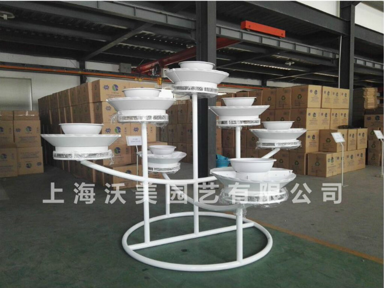 歐式戶外大型鐵藝花架花壇花盆 園林景觀市政綠化組合定制 七星報(bào)喜鐵藝花架