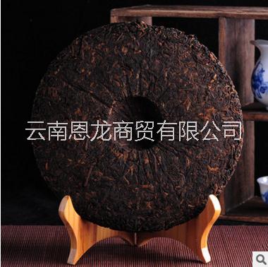 云南特產(chǎn)茶葉普洱茶熟茶357g 典藏普洱茶餅 七子餅批