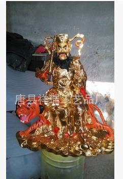 批發(fā)供應(yīng)精致銅雕50公分彌勒佛貼金彩繪佛像（圖）