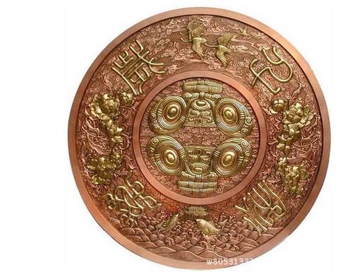 批發(fā)供應(yīng)家居精致裝飾山水浮雕金屬工藝品 家具精致擺件