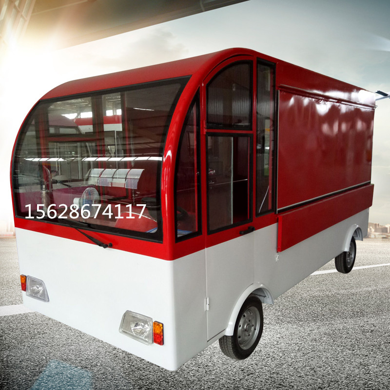 麻辣燙鐵板燒關東煮冷飲水果售賣車多功能中巴電動流動小吃車 中巴式多功能電動小吃車