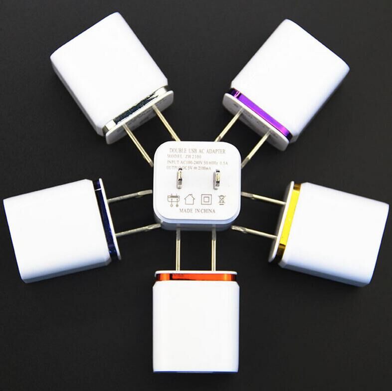 雙USB直充 新款雙USB直充5V2.1A快充