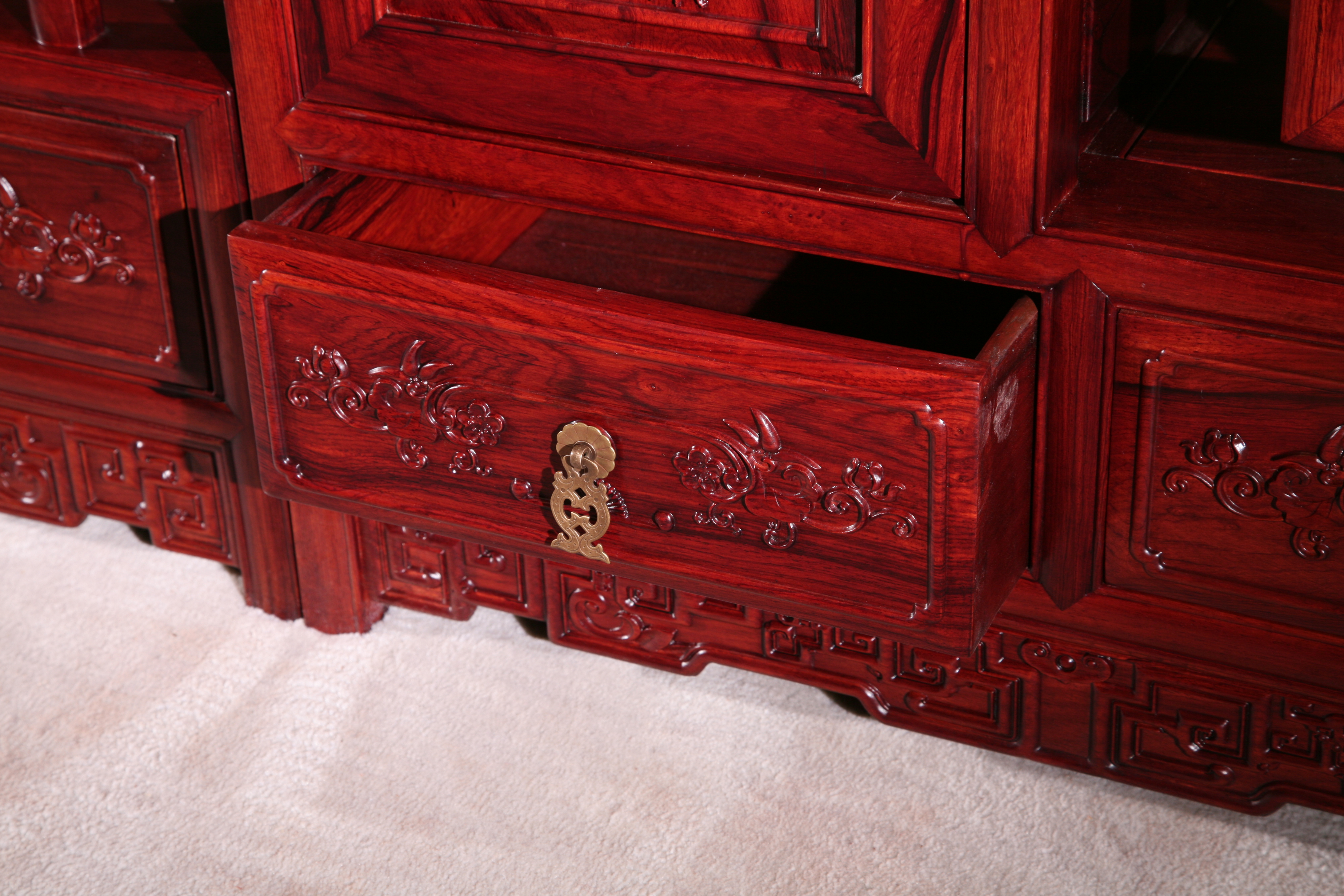 廠家直銷紅木家具紅木電視柜大紅酸枝三組合電視柜大紅酸枝電視柜三組合實木電視柜