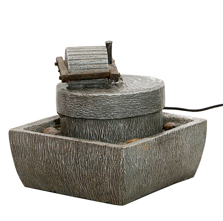 廠家供應中式仿古推磨盤工藝品 家居辦公室擺設物件 批發(fā)