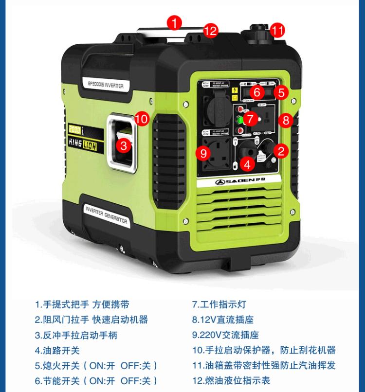 KL2000i--2KW數(shù)碼變頻發(fā)電機(jī) 薩登廠家直銷