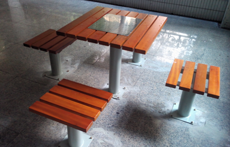 戶外鋼木棋盤套椅 戶外鋼木棋盤套椅 鋼木象棋椅廠家