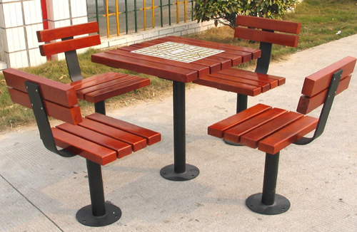 戶外鋼木棋盤套椅 戶外鋼木棋盤套椅 鋼木象棋椅廠家