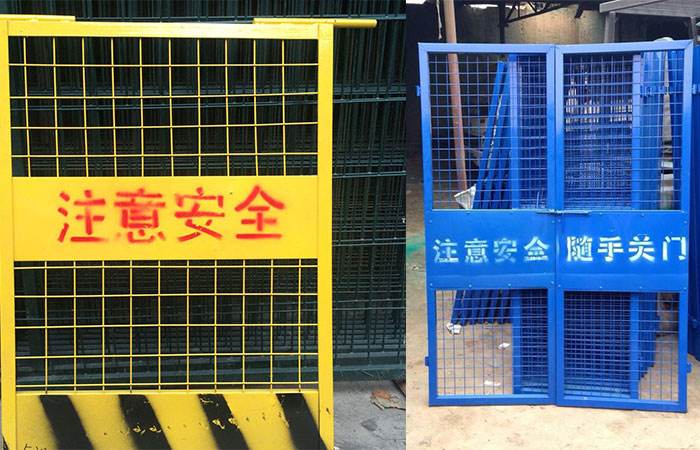 今日上新安平施工電梯防護(hù)門電梯井口安全網(wǎng)基坑臨邊護(hù)欄