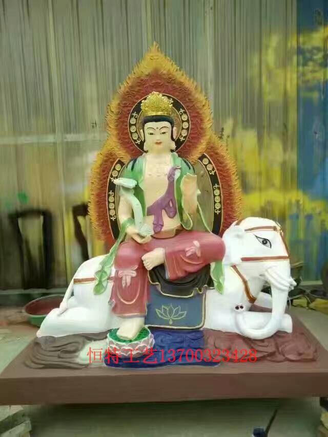 銅雕|文殊普賢菩薩制作廠家@唐縣銅佛像制作