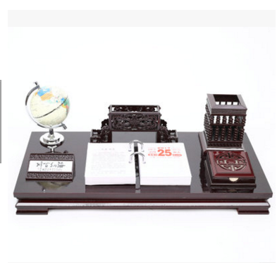 海納百川臺歷 木質(zhì)桌面小臺歷 商務(wù)創(chuàng)意紅木辦公臺歷定制LOGO