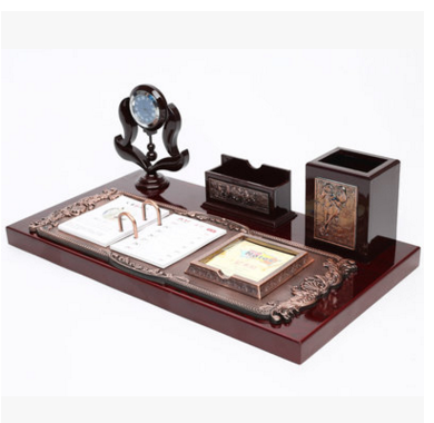 2017年紅木鐘表臺(tái)歷架 廣告臺(tái)歷 商務(wù)辦*具桌面日歷周歷定制 蒼南廣告臺(tái)歷