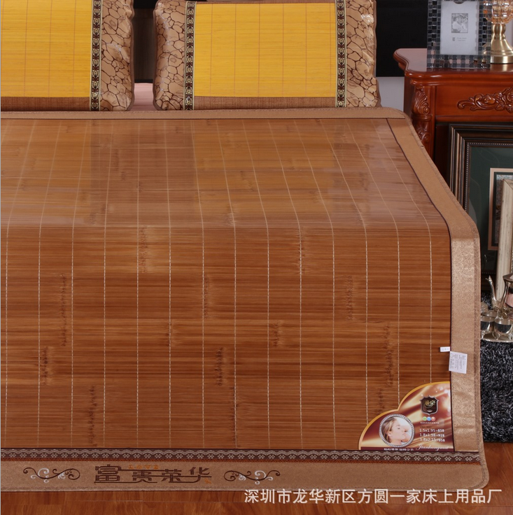1.5m雙面席折疊席 *磨光席 雙面竹仿藤清涼夏季竹涼席批發(fā)
