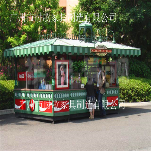 西安景區(qū)步行街售貨亭  公園奶茶木屋  移動(dòng)售貨亭  廣場小吃售貨亭