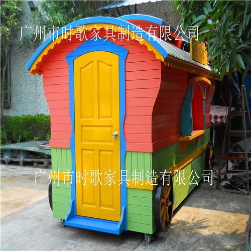 超市實木售貨車  廣場木制售貨車廠家  景區(qū)綜合服務(wù)亭 戶外售賣亭