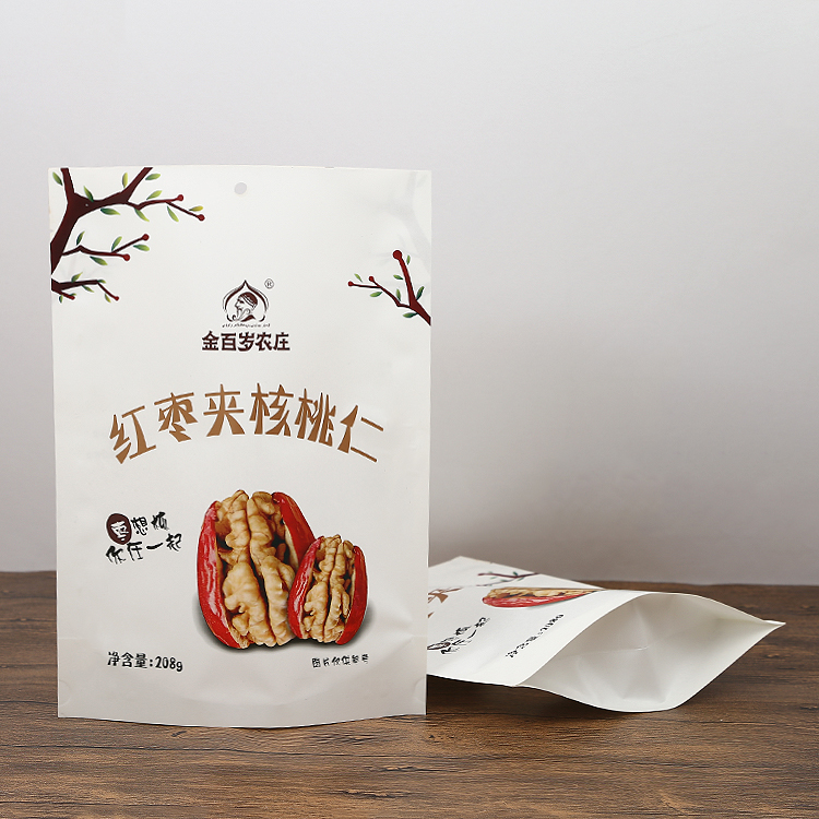 廠家定做自立自封方底袋塑料復(fù)合八邊封休閑食品包裝袋