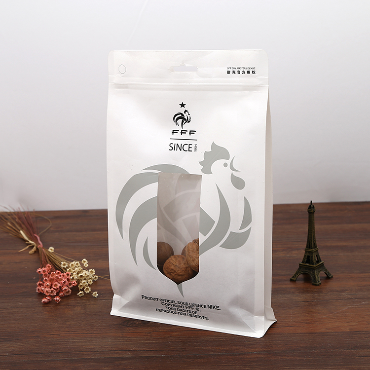廠家定做自立自封方底袋塑料復(fù)合八邊封休閑食品包裝袋