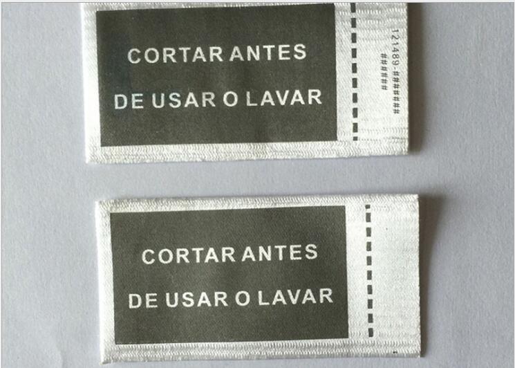 定制進(jìn)口服裝布標(biāo)簽織嘜防盜標(biāo)簽