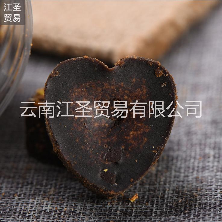 云南古法黑糖金桂桂花黑糖云南老紅糖甘蔗熬制心形桂花黑糖塊
