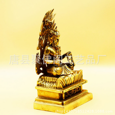 銅器 黃銅不動明王佛像坐背光不動冥王佛像批發(fā)黃銅工藝品