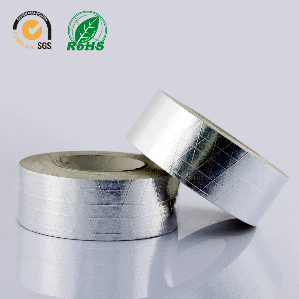 廠家直發(fā)夾筋鋁箔膠帶 保溫隔熱隔音網(wǎng)格紋鋁箔膠帶 鋁箔錫紙膠帶夾筋  夾筋鋁箔膠帶 網(wǎng)格紋鋁箔膠帶