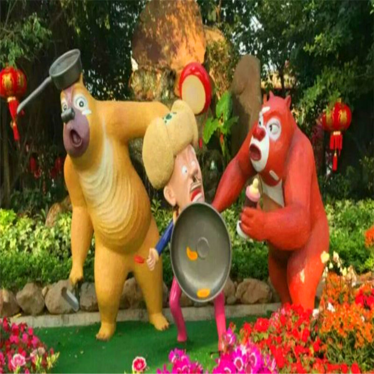 東莞雕塑廠供應熊大熊二雕塑/ 卡通動漫雕塑