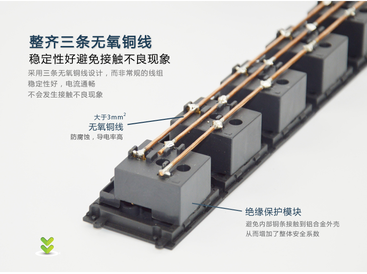 4位獨(dú)立開關(guān)機(jī)柜PDU插座 定制化PDU機(jī)柜插座 *萬用插孔3米線