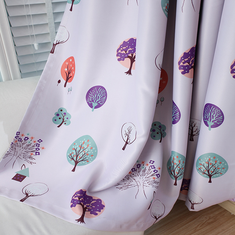 新品兒童卡通窗簾紗布藝定制客廳臥室遮光布飄窗落地窗紗紗簾