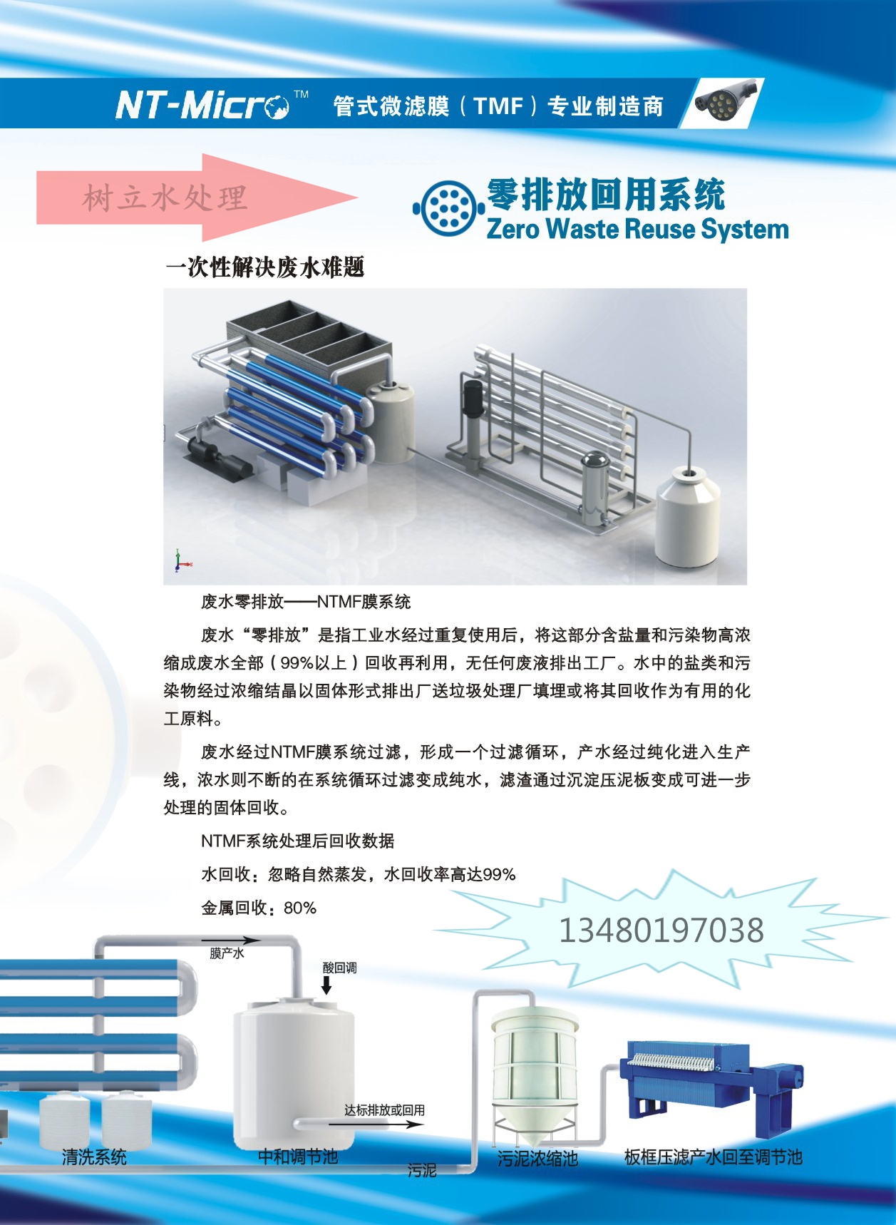 工業(yè)水處理設備管式微濾膜 -快速實現固液分離膜