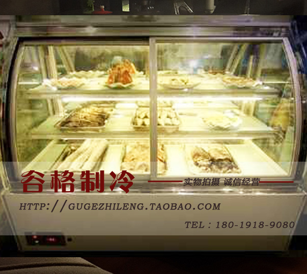 供應(yīng)上海前移門(mén)圓弧蛋糕展示柜 豪華款落地式冰淇淋展示柜