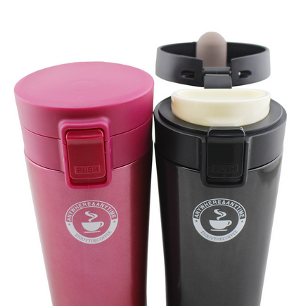 新款304真空不銹鋼汽車載保溫杯日本咖啡杯時尚廠家定制廣告禮品