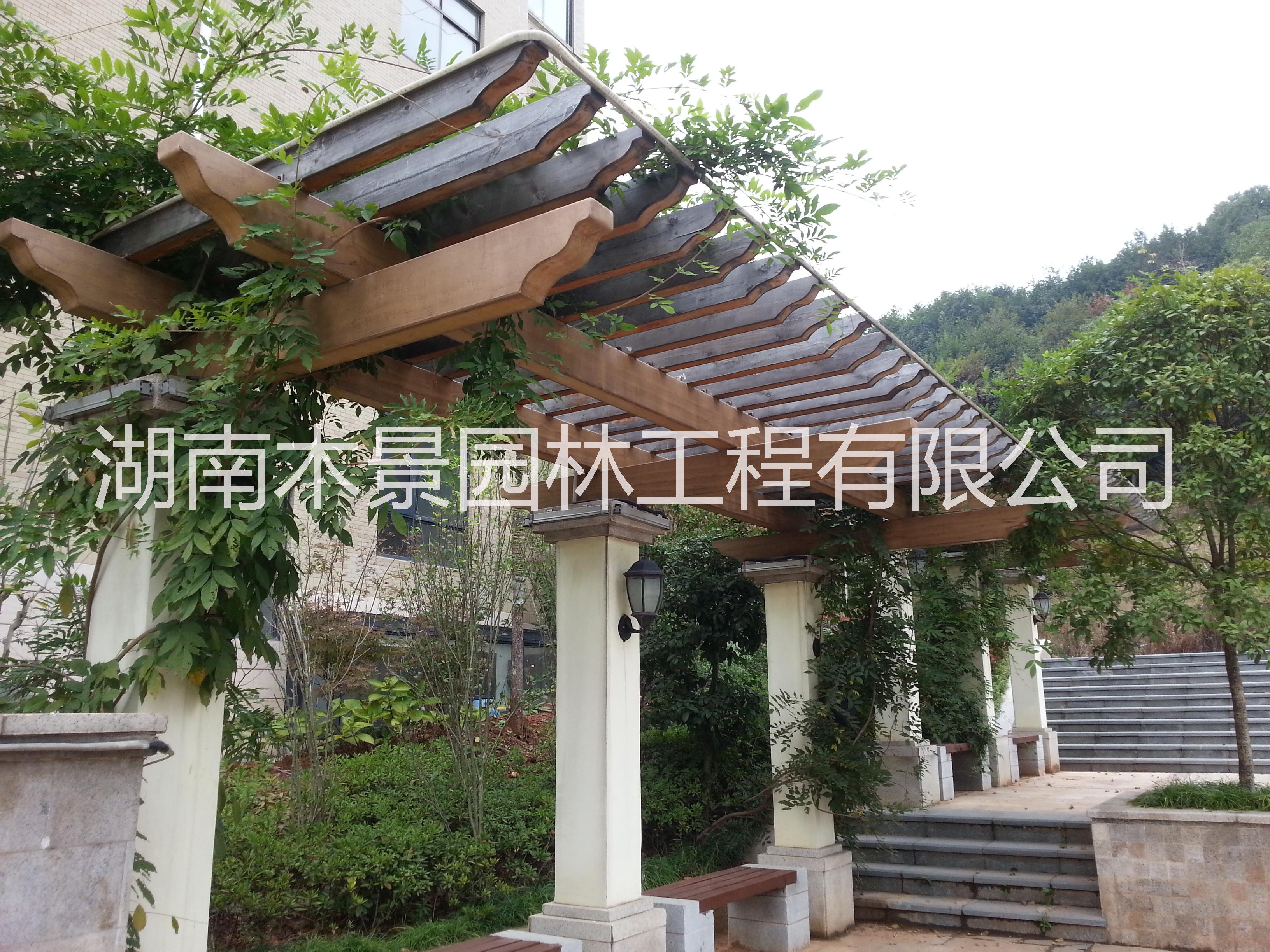 芬蘭木花架廊架 長沙芬蘭木花架設(shè)計施工 芬蘭木花架制作花架款式