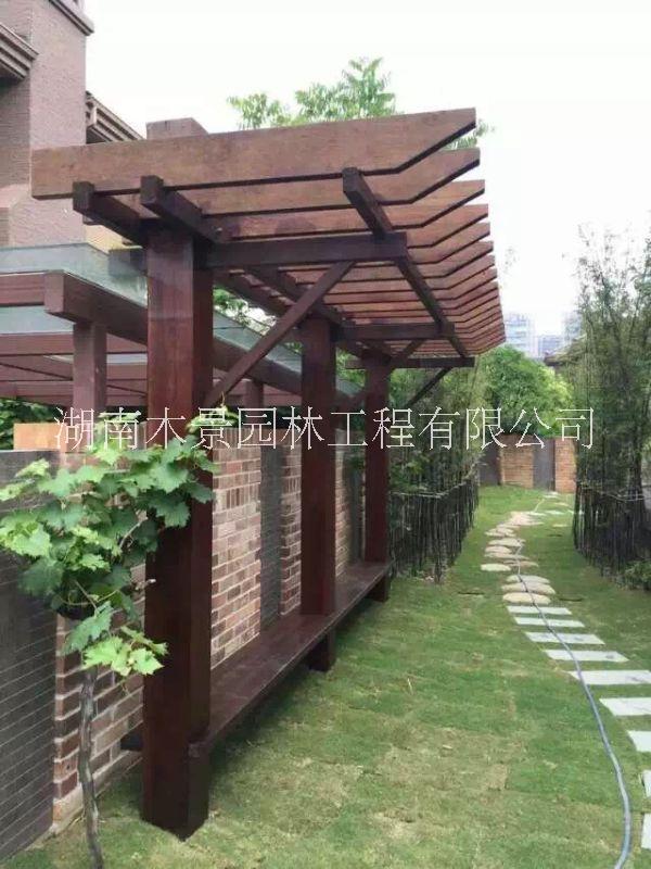 芬蘭木花架廊架 長沙芬蘭木花架設(shè)計施工 芬蘭木花架制作花架款式