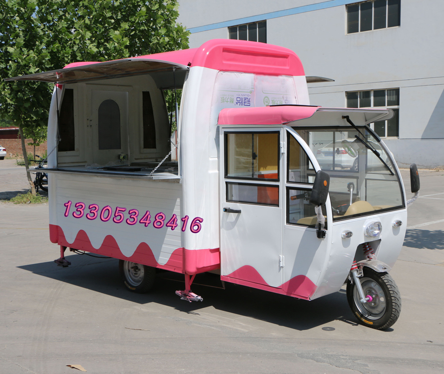 小吃車房車多功能電動(dòng)三輪餐車移動(dòng)流動(dòng)冷飲車水果車奶茶車