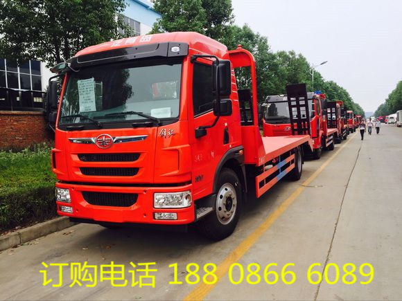 國五解放J6L挖掘機(jī)平板運(yùn)輸車 @J6挖機(jī)拖車報(bào)價(jià)@廠家直銷解放