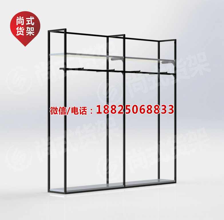 廣州尚式貨架與KM服裝貨架區(qū)別，KM貨架種類大全，KM男裝貨架格局