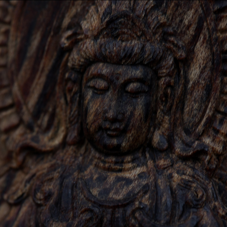 達拉干沉香觀音吊墜老料雕件 達拉干沉香吊墜老料觀音雕件