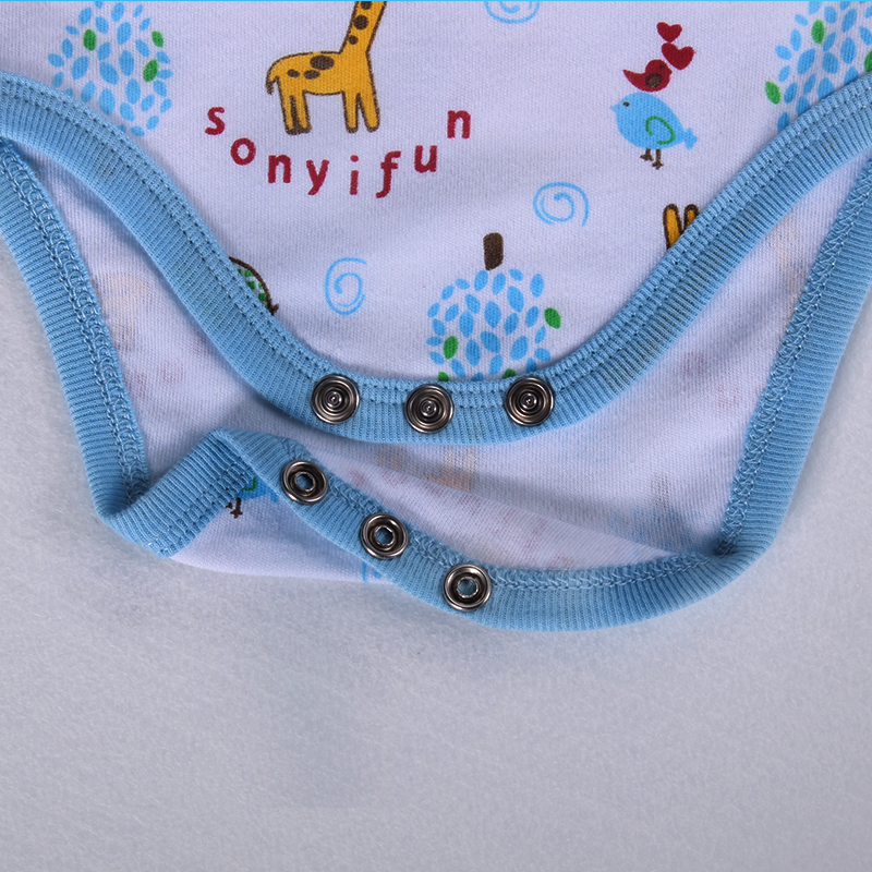 夏季新款寶寶嬰兒連體衣夏裝短袖印