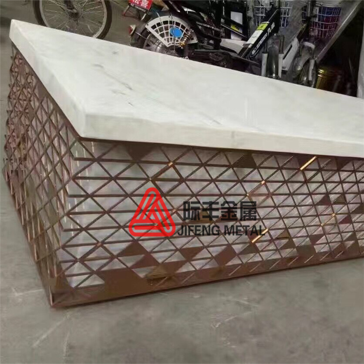 不銹鋼鏡面玫瑰金屏風(fēng)隔斷