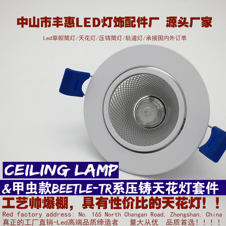 甲蟲款天花燈外殼壓鑄筒燈