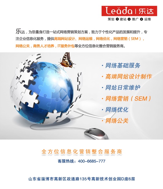 淄博樂(lè)達(dá)專(zhuān)業(yè)互聯(lián)網(wǎng)服務(wù)公司