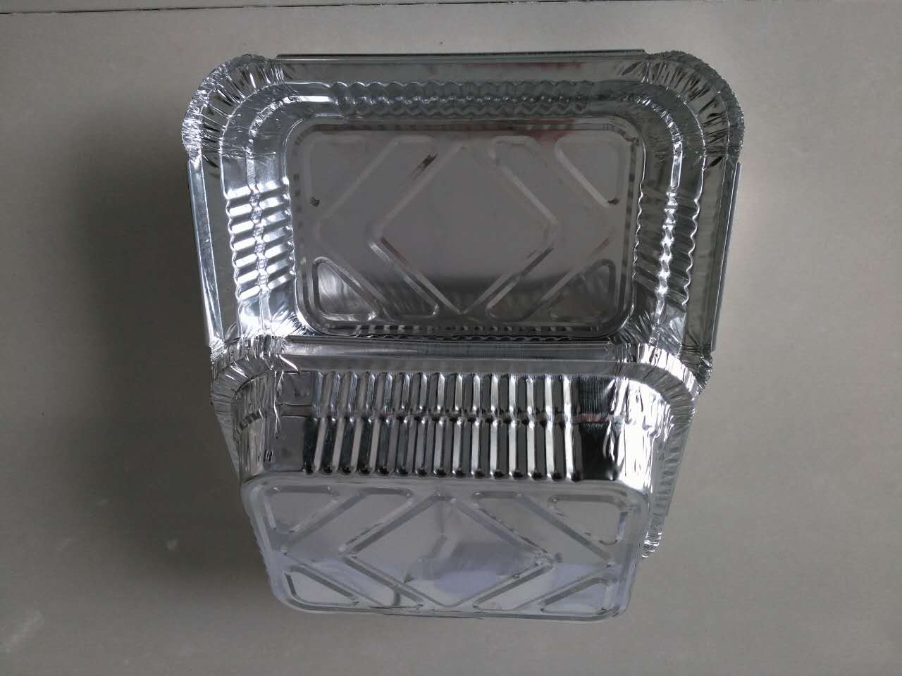 錫紙盒焗飯焗面焗意粉 配紙蓋 方形鋁箔餐盒 外賣打包飯盒 650ml