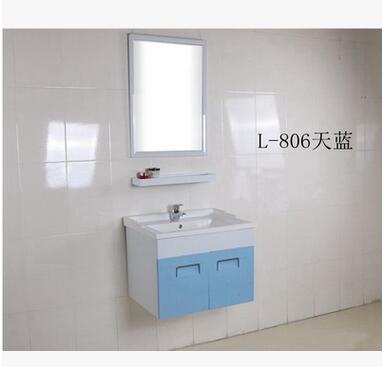 新款太空鋁浴室柜 簡(jiǎn)約時(shí)尚洗手盆組合 小型掛墻式不銹鋼浴柜